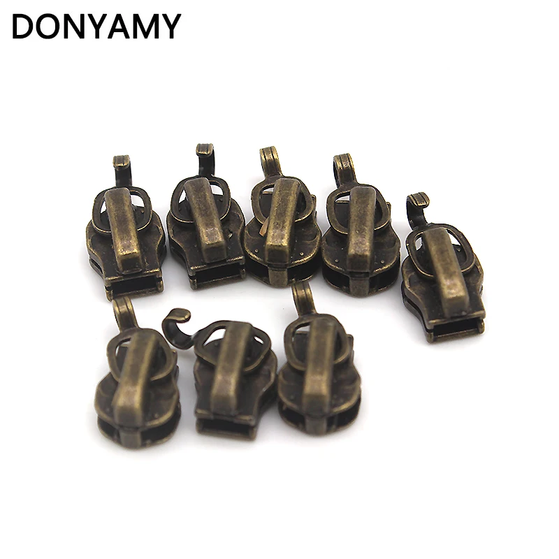Винтажная металлическая головка на молнии DONYAMY 20 шт. 3 # слайдер для багажа