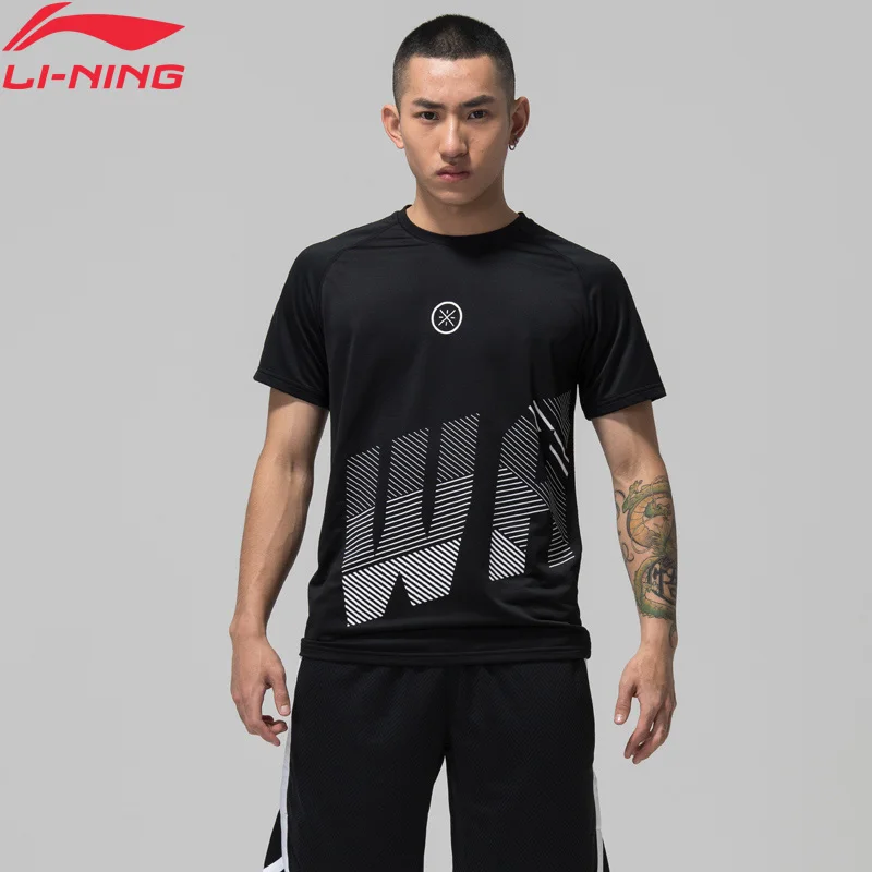 Li Ning мужские баскетбольные футболки из Джерси серии Уэйд Спортивная футболка с
