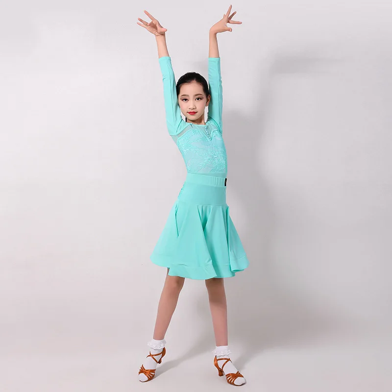 Платье для латинских танцев детская одежда занятий девочек профессиональная