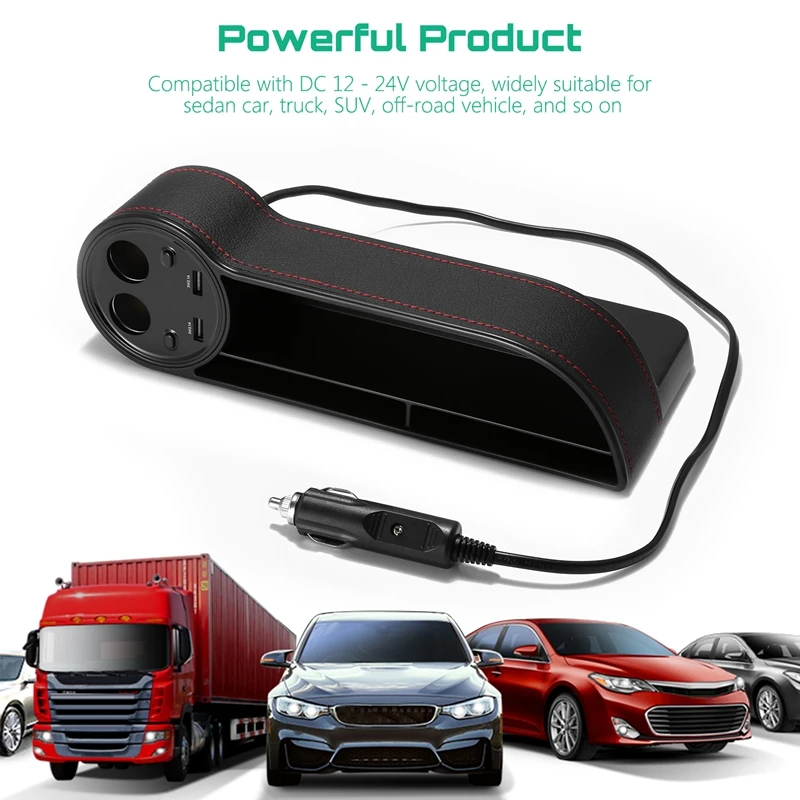 C15 многофункциональная коробка для хранения сидений автомобиля PU кожаный чехол