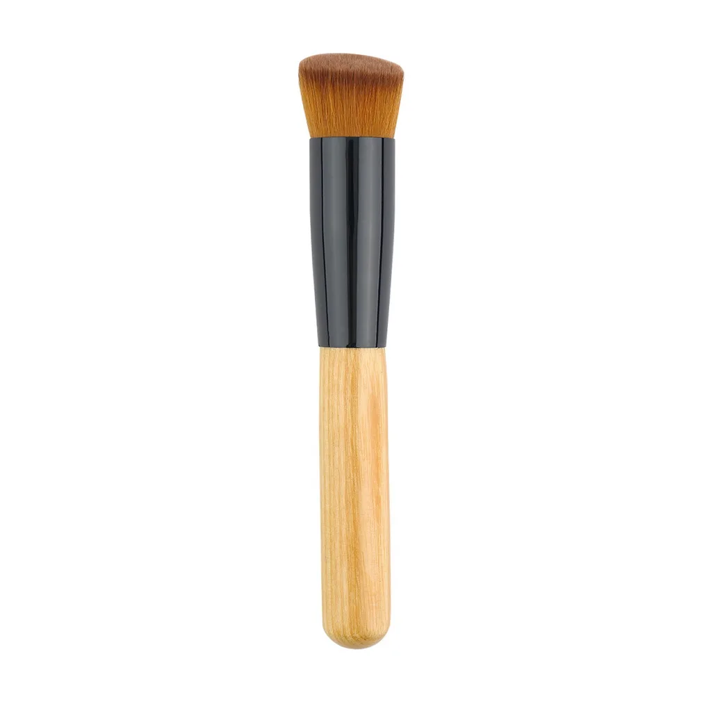 1 pcs brush Профессиональный набор инструментов для макияжа, 15 цветов, консилер для лица, палитра теней для век+ плоская угловая кисть с деревянной ручкой, набор для макияжа - Цвет: 1 pcs brush