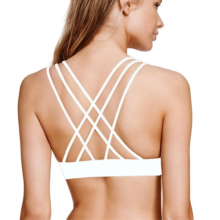 Oyoo High Impact Strappy Mesh рост приветствие спортивный бюстгальтер Для женщин темно-Sexy