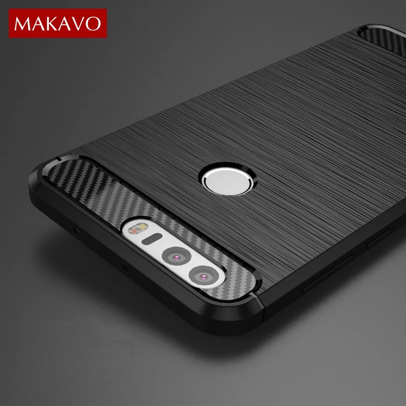 MAKAVO For Huawei Honor 8 Case Silicon Armor Soft Housing for Honor8 Pro Flexible Fundas Back Phone Cover Lite | Мобильные телефоны