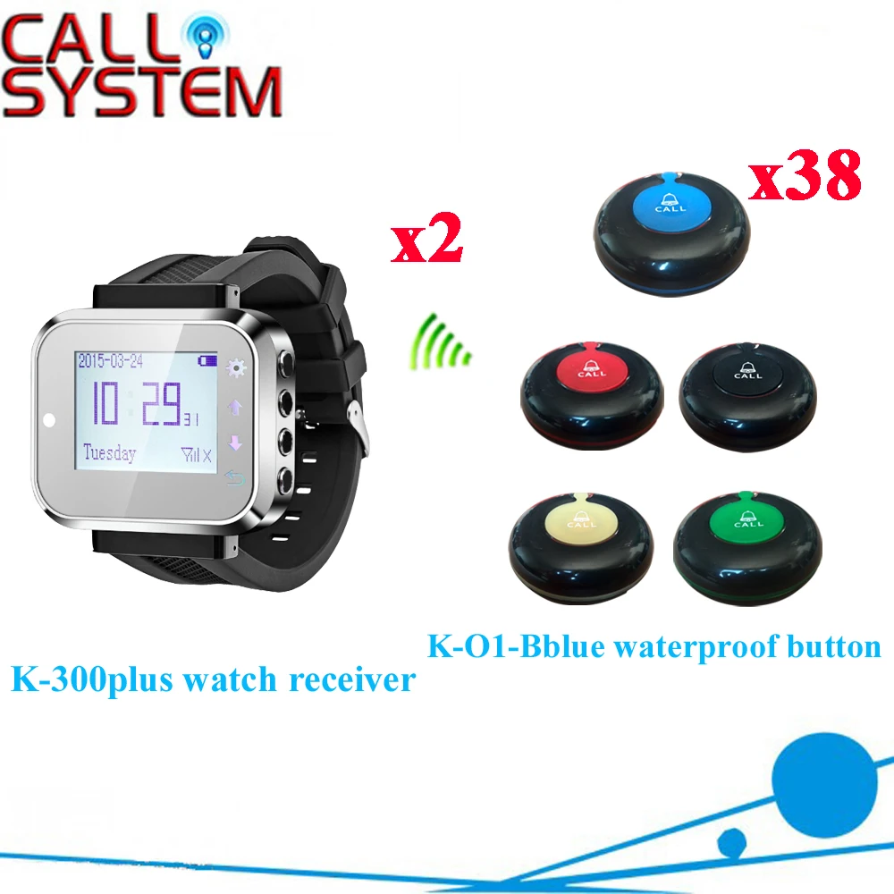 Беспроводной звонок система вызова 100% водонепроницаемая кнопка 38 кнопок|watch