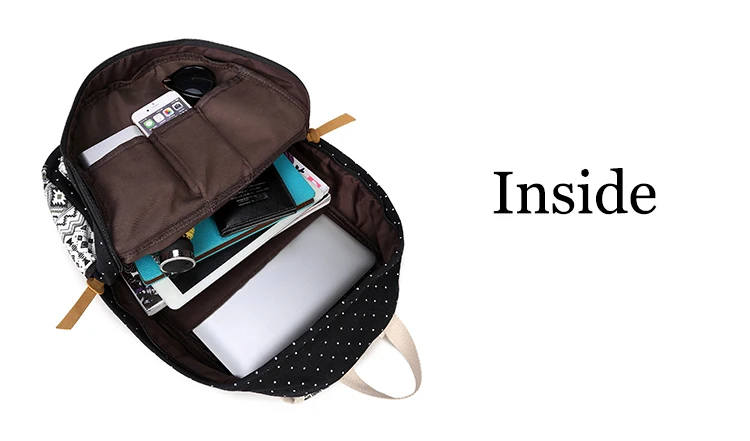 Горошек печати рюкзаки девушки школьный рюкзак crossbody сумки для женщин bookbag