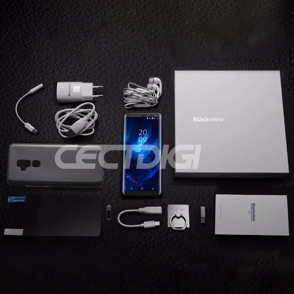 Blackview S8 4 камеры смартфона 5." 18:9 соотношение сторон Бесконечность Экран 4 ГБ+ 64 ГБ MTK6750T Восьмиядерный отпечатков пальцев 4 г мобильного телефона