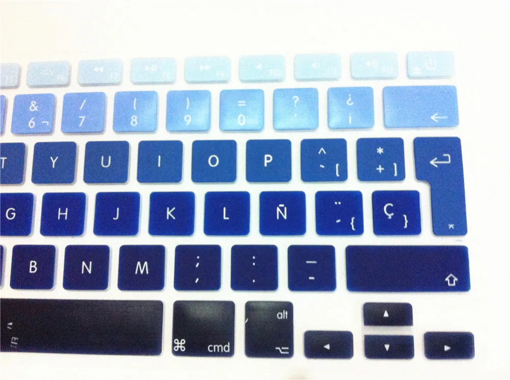 Синий градиент испанский силиконовый чехол для клавиатуры Наклейка MacBook Pro air 13