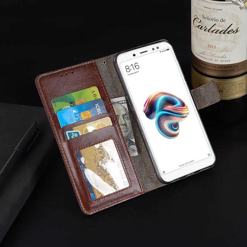 Чехол кошелек для Xiaomi Redmi Note 5 Pro чехол из искусственной кожи с откидной крышкой