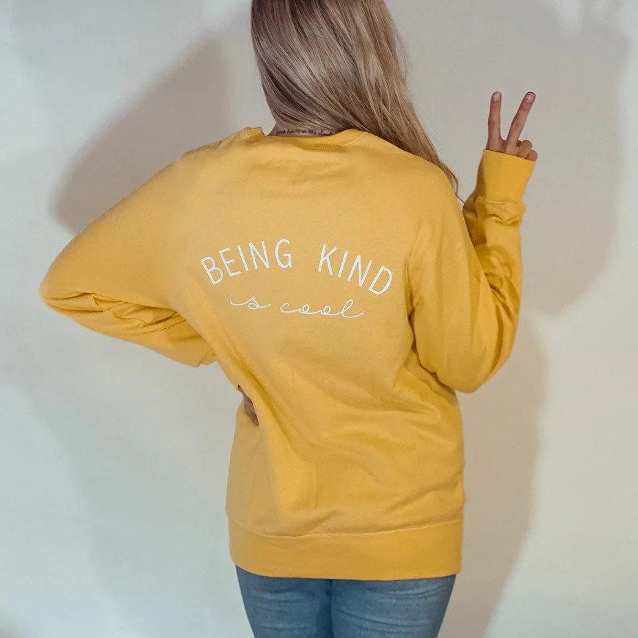 Женский свитшот с надписью Be kind is cool новый сезон весна-осень хипстерский пуловер