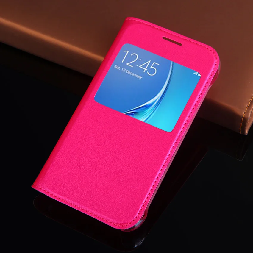 Rose red Чехол-раскладушка кожаный чехол для телефона для samsung Galaxy J1 мини J1mini Nxt Duos GalaxyJ1 SM J105 J 1 J100H J100F SM-J105H SM-J105F - Цвет: Rose red