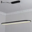 Современные светодиодные люстры с черно-белым каркасом для гостиной, столовой, спальни, домашние минималистичные светодиодные люстры, вход 110 В, 220 В переменного тока