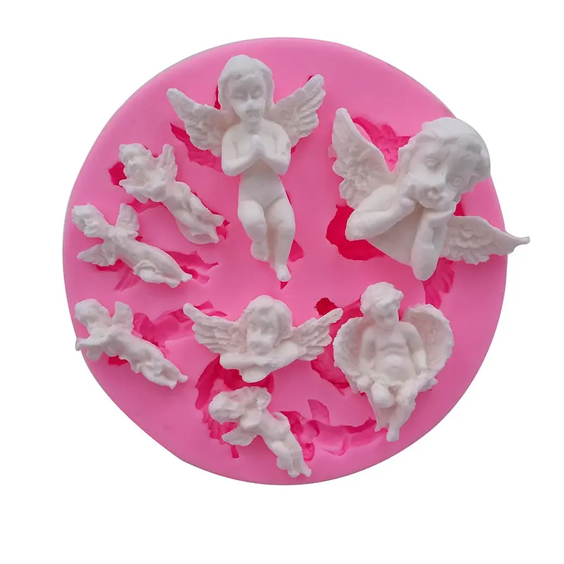 

8 Small Angel Silicone Mold Cake Decorating Tool DIY Fondant Cake Mold