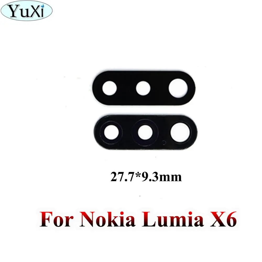 Lumia X6 YuXi задняя камера стеклянная крышка объектива для Nokia 5 6 8X5X6X7 3 6,1 7 Plus для Nokia Lumia 950 950XL1520 с адгезивной наклейкой - Цвет: Lumia X6