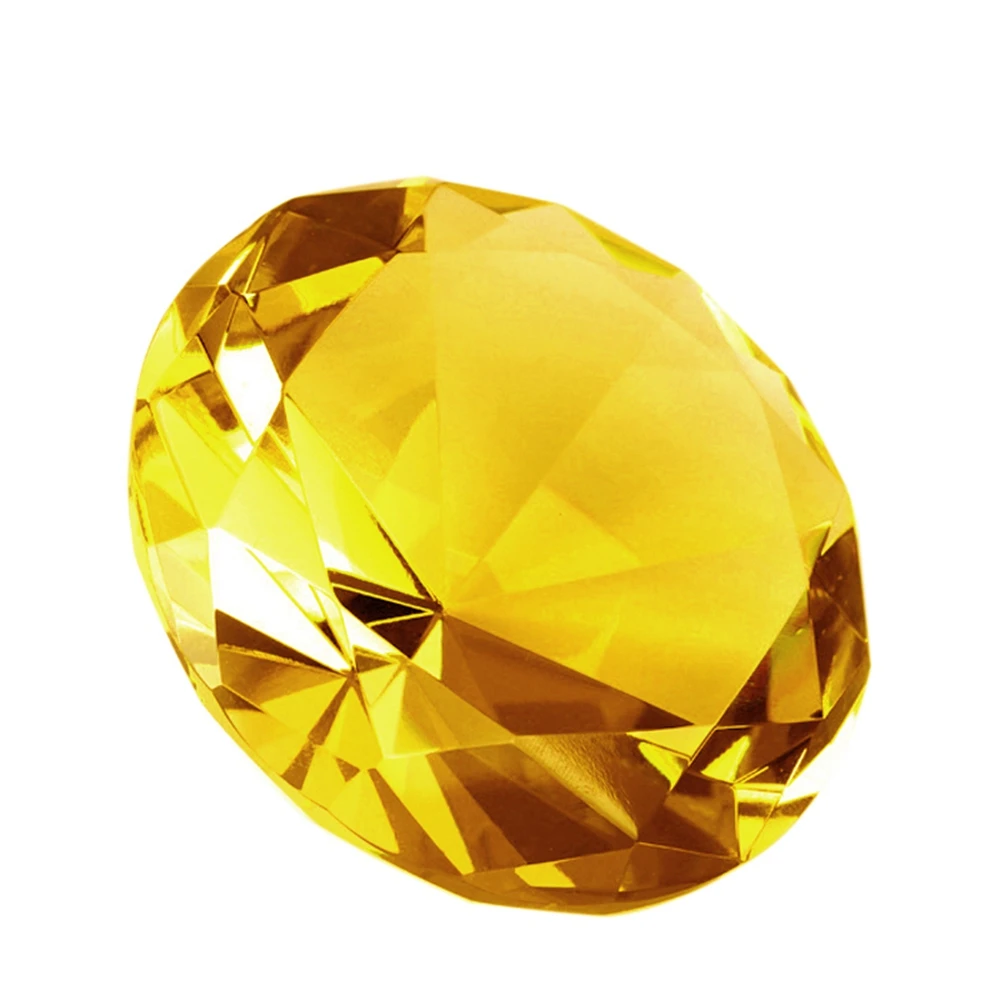 

40mm Diamond Shaped Crystal Paperweight Glass Art Home Decor Wedding Gift New