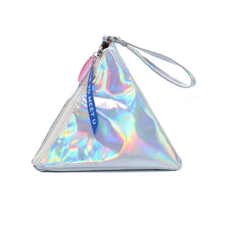 silver Laser Bentoy, женская кожаная сумка для телефона, клатчи на день, макияж, кошелек, органайзер, сумка, мультяшная, милая, для девочек, сумка, сумка для хранения - Цвет: silver