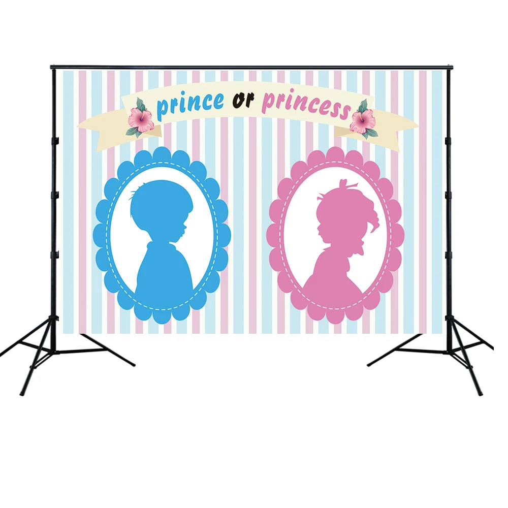 HUAYI Gender Reveal Backdrop Girl or Boy Pink Blue Little Prince Princess Party Decor Table Banner Background w-2113 | Электроника