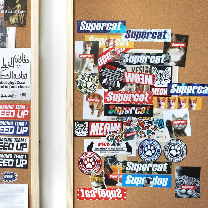 Супер темы Мультяшные суперкошки наклейки для ноутбука чемодана велосипеда