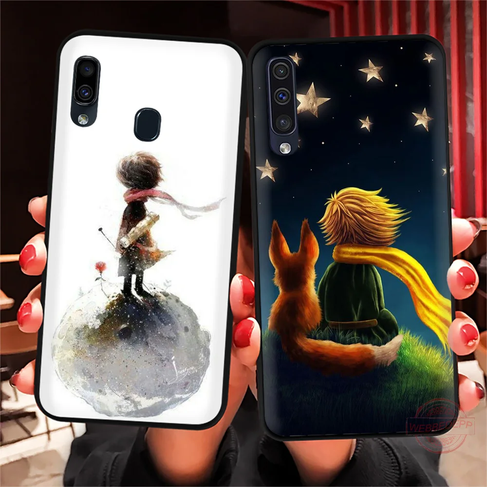 WEBBEDEPP Little prince rose fox Soft Case for Samsung A3 5 6 7 8 9 J6 A10 A20 A30 A40 A50 A60 A70 S M10 M20 M30 M40 |