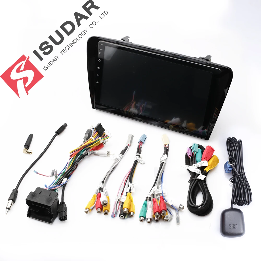 Isudar 2 Din Авто Радио Android 9 для Skoda/Octavia 2014-4 ядра оперативная память г Автомобильный