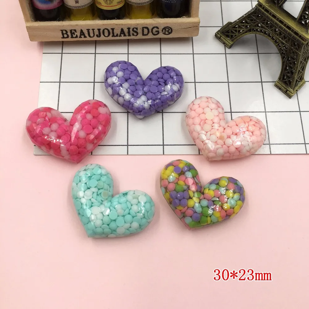 Милый очаровательный сердечник из смолы кавайная звезда кабошон с плоским