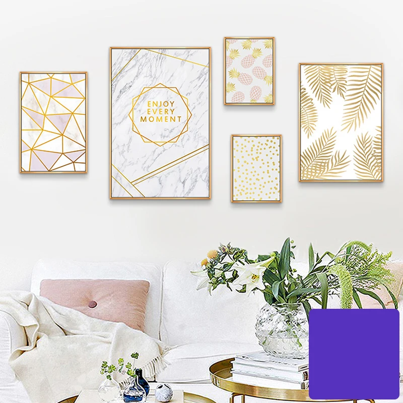 Йориес скандинавский художественный плакат печать холст картина золотые цвета