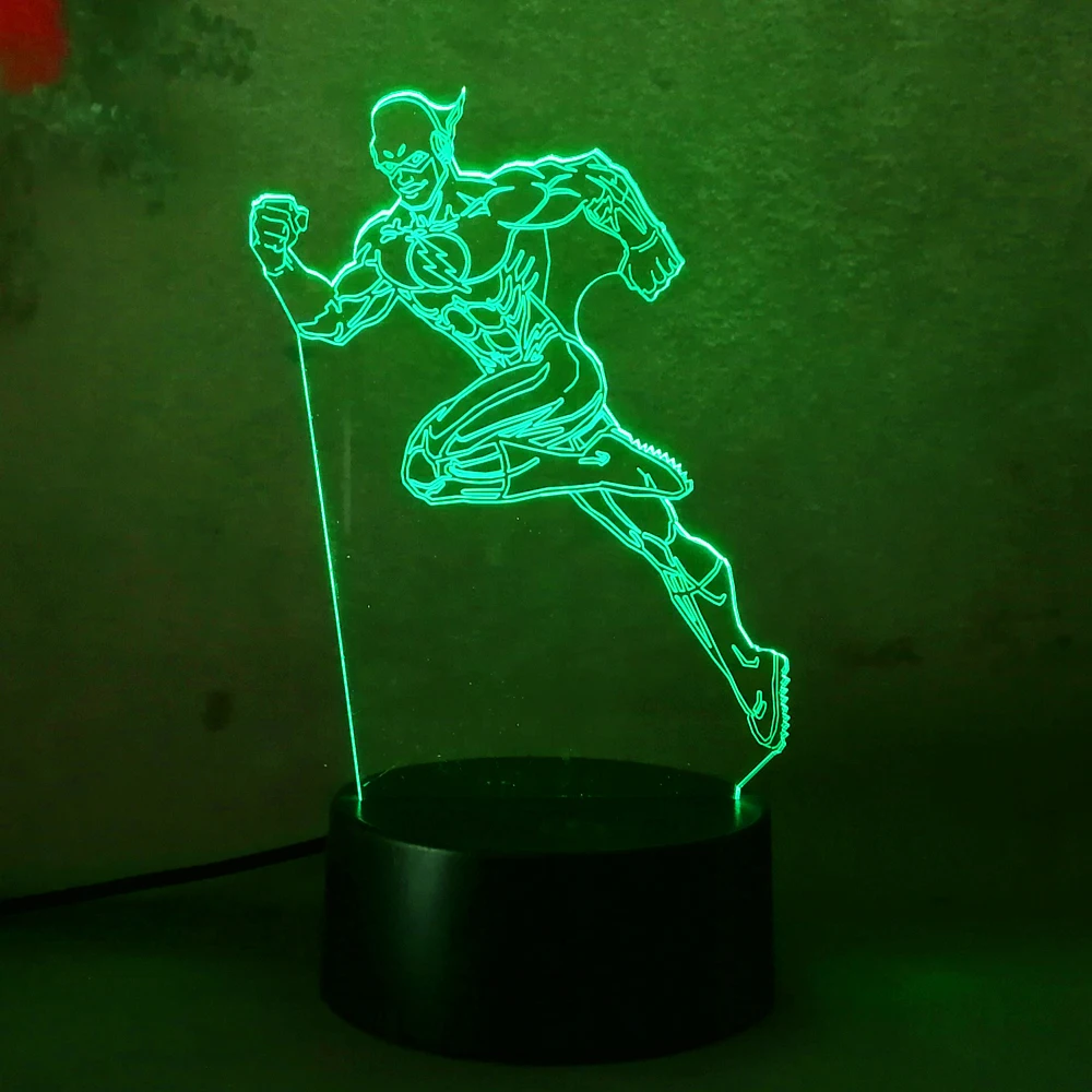 Новый 2018 Flash 3D ночник для детей маленьких сна Спальня удаленного игрушки Touch 7