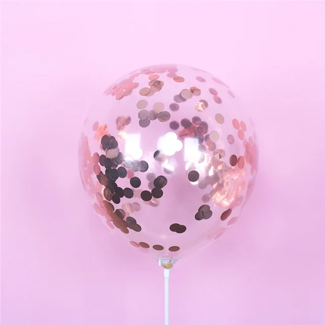 Rose gold 10 шт./лот, розовые золотые воздушные шары, набор конфетти, воздушные шары на день рождения, юбилей, свадебные шары для украшения, подарок для гостей на свадьбу - Цвет: Rose gold