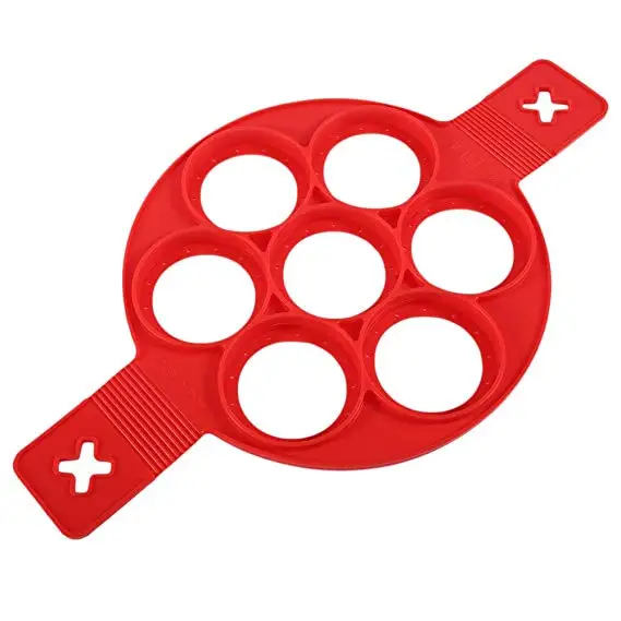 7 holes 1 шт., блинница, антипригарный инструмент для приготовления пищи, круглое сердце, блинница, яйцеварка, сковорода, откидная Форма для яиц, кухонные аксессуары для выпечки - Цвет: 7 holes
