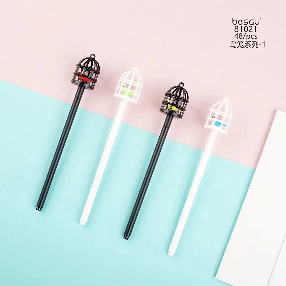 2 шт. креативные Канцтовары студентческой ручки милый клетка для птиц гелевая