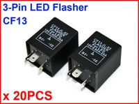 20pcs cf13 jl 02 led flasher 3 pin electronic relay module fix led smd turn signal light error flashing blinker 12v 0 02a to 20a