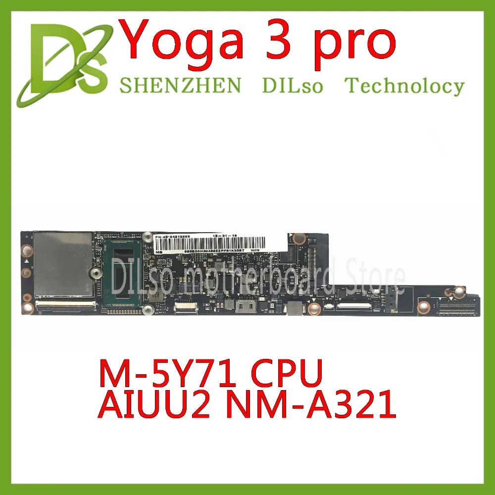 Billig KEFU NM-A321 Motherboard Für Lenovo Yoga 3 Pro Motherboard AIUU2 NM-A321 Mit M-5Y71/5Y70 CPU 4GB RAM Original Motherboard