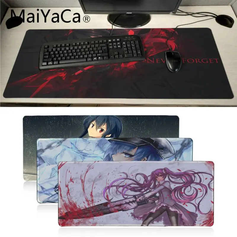 

MaiYaCa Hot Sales Akame Ga kill Anime gamer play mats Mousepad Large Thicken Comfy Waterproof Gaming Rubber Mouse Pad