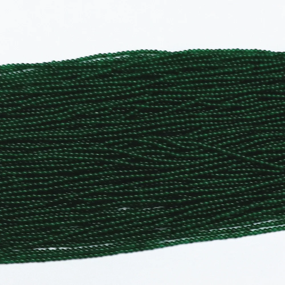 Malaysia green natural stone chalcedony jades 2mm 3mm round loose spacer beads diy jewelry finding accessories 15inch B455 | Украшения и