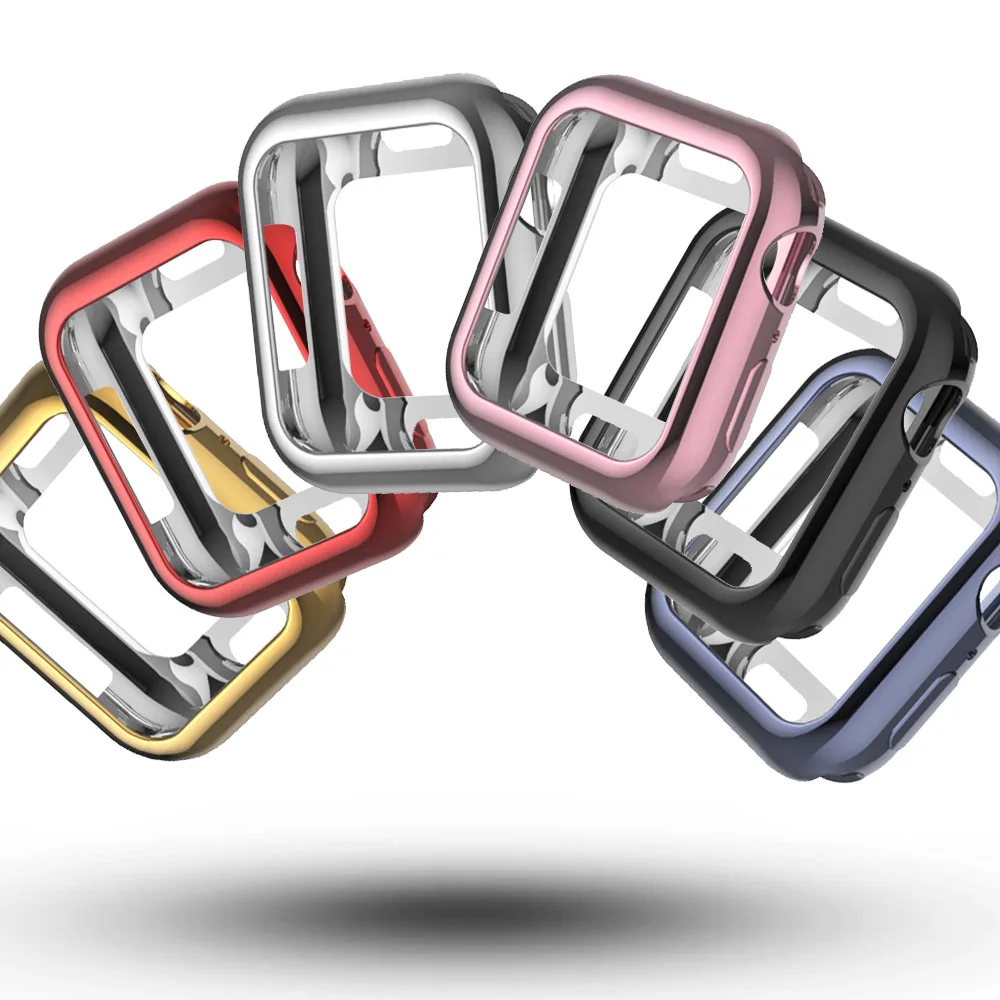 38/42/40/44 мм часы чехол для Apple Watch Series 5 4 3 2 1 Бампер Мягкий чехол из ТПУ с узором для наручных часов iWatch, защитная рамка для Для мужчин/Для женщин