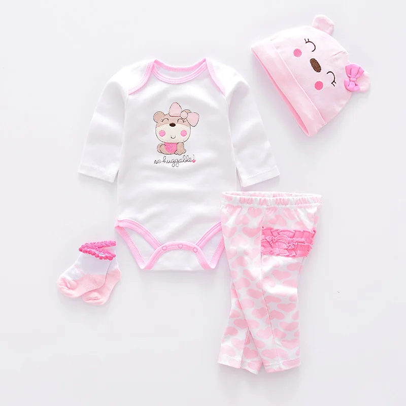 4 шт. детский хлопковый костюм с длинным рукавом котом/динозавром|suits newborn|baby