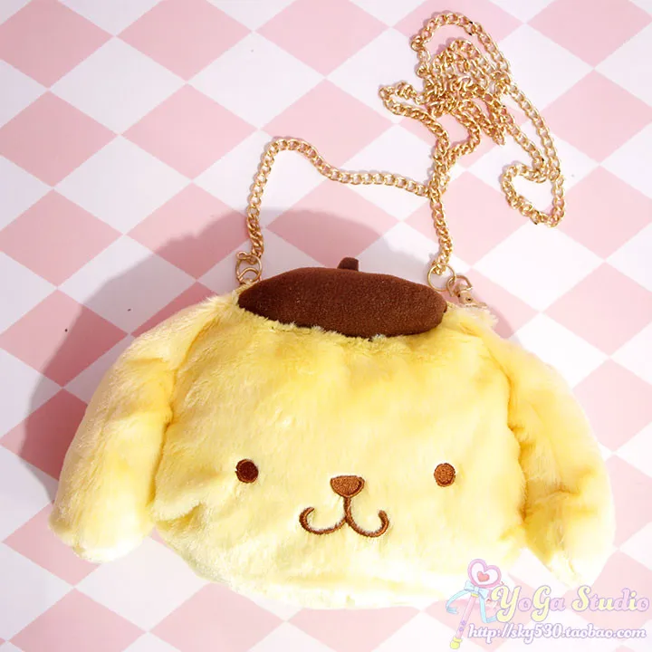 Красный Мультяшная милая плюшевая сумка hello kitty My Melody Cinnamoroll, собачка пудинг, Детская сумка через плечо, кошелек, кошелек для девочек, подарки - Цвет: Красный