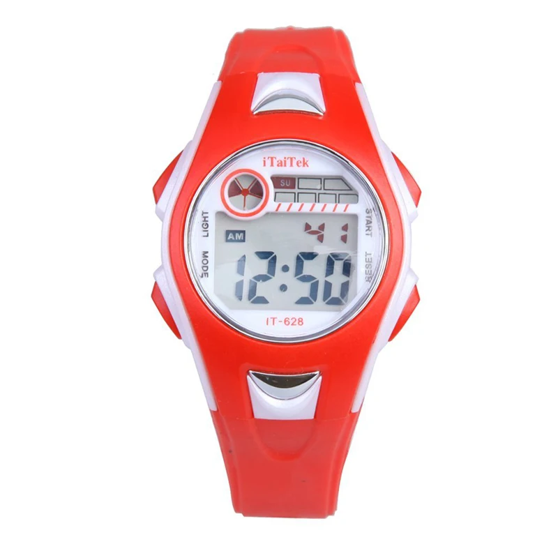 Детские спортивные цифровые водонепроницаемые Модные наручные часы для