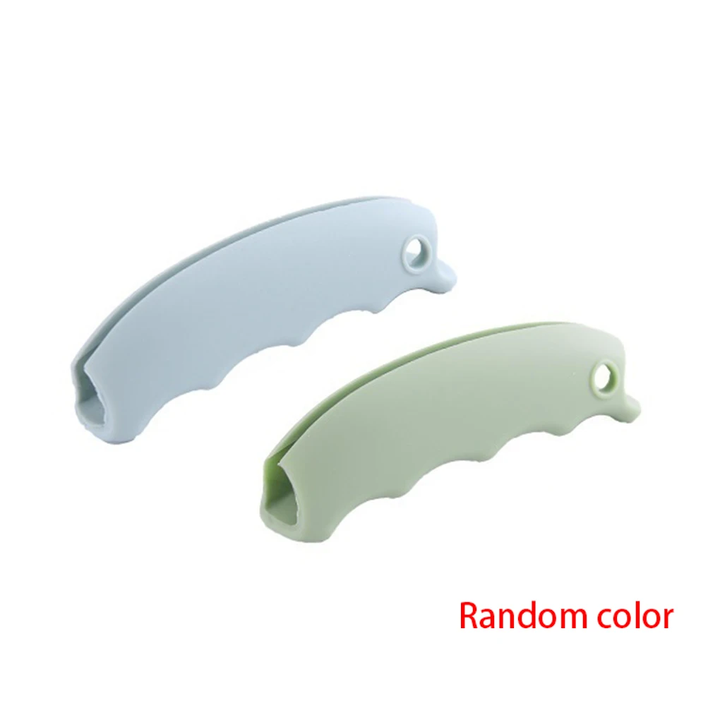 2 шт. силиконовый держатель для продуктов с нескользящей ручкой|Крючки и