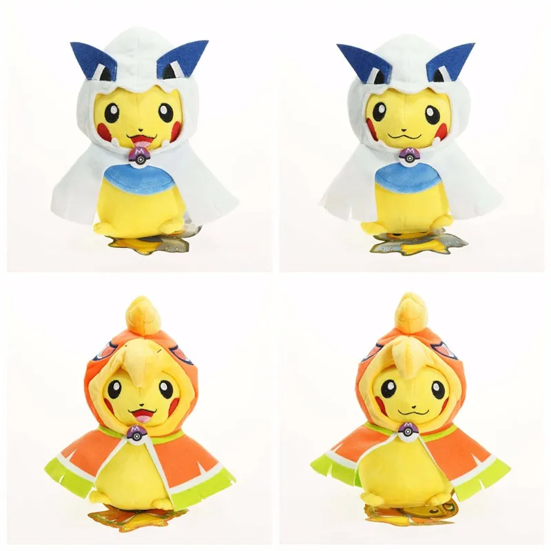 Пикачу Мега плюшевые куклы Ash Ketchum игрушка брелок костюм Подушка фигурку для