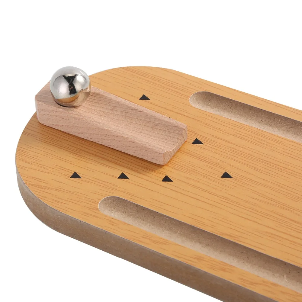 Puseky Маленькая деревянная настольная игра для боулинга детская развивающая