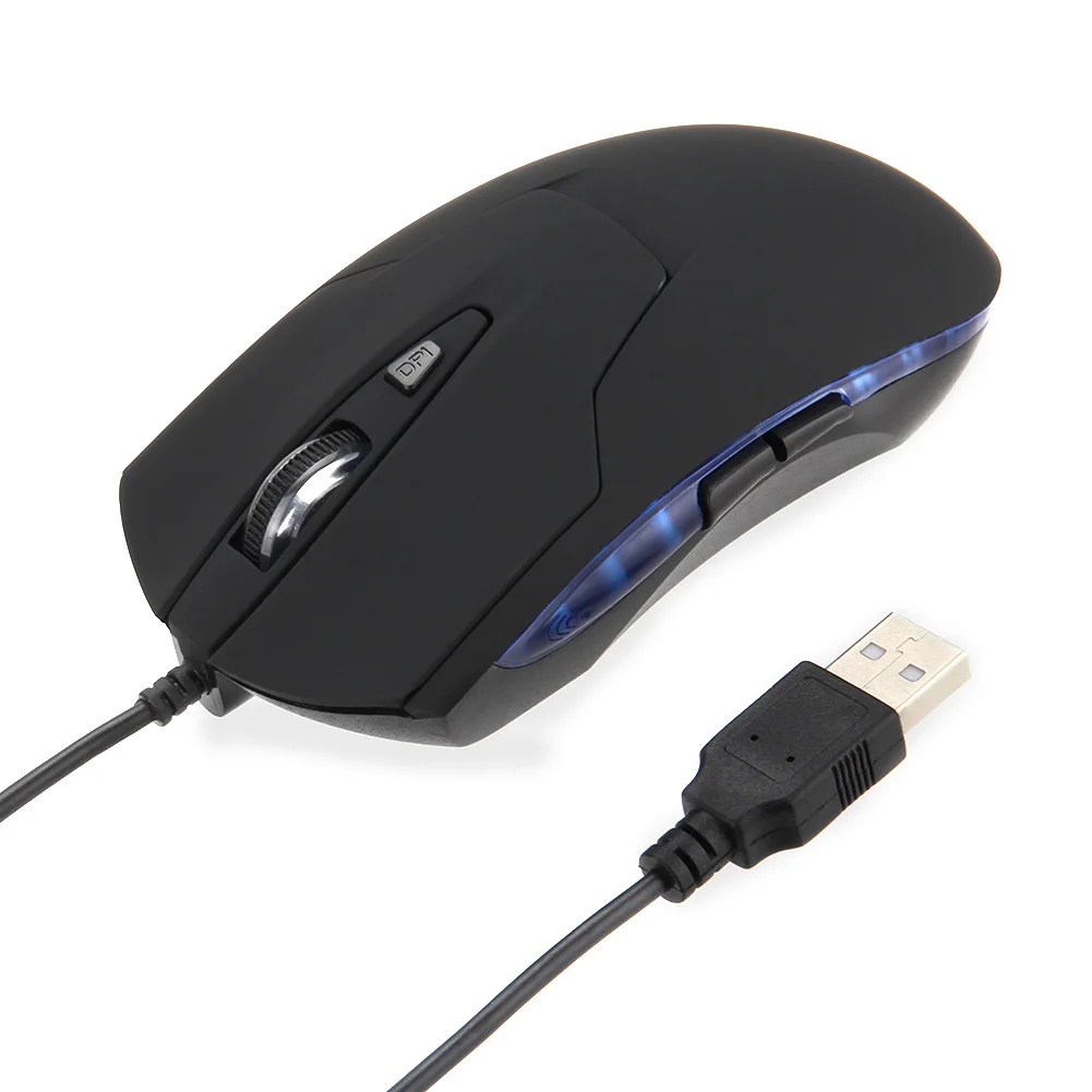 Светодиодный Проводная игровая мышь USB 6 кнопок Регулируемые 2400 Точек на дюйм