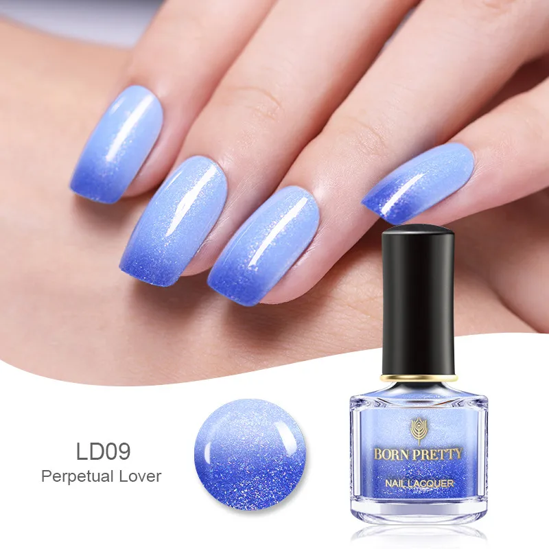 BP-LD09 BORN PRETTY термальный лак для ногтей, меняющий цвет, лак для ногтей, маникюрный лак, долговечный, Poilsh12 цветов - Цвет: BP-LD09