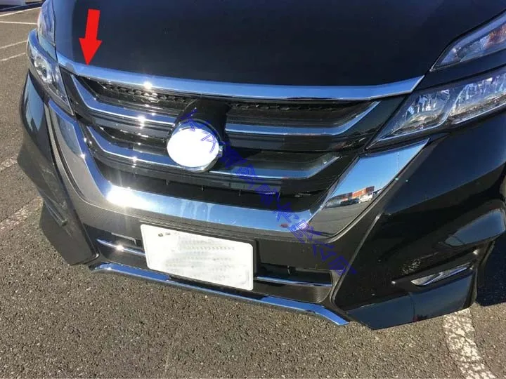 Хромированная Крышка для Переднего Капота NISSAN Серена C27 2017 2018 2019 ABS решетка гриля