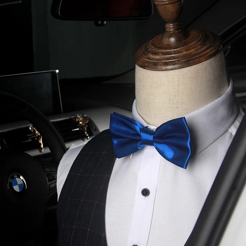 Модные галстуки бабочки для мужчин смокинг с бабочкой классический сплошной