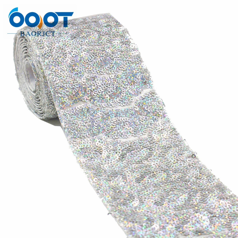 Бант для волос однотонный с блестками модная текстильная лента рукоделия