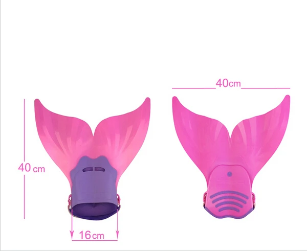 Ласты-Моноласты для девочек регулируемые хвост русалки подводное плавание