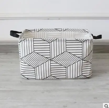 38x26x22cm Геометрическая графическая ткань украшение дома для стирки грязной одежды ведра для хранения коробка сумка Детская игрушка Хлопок бельевая корзина - Цвет: 38x26x22cm