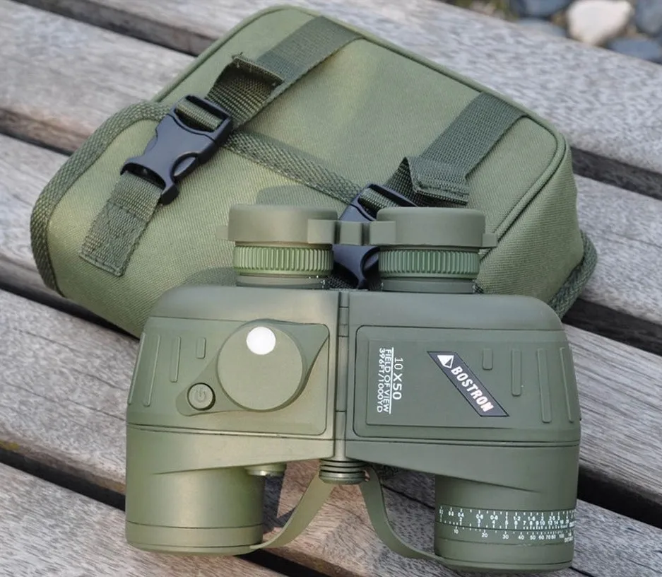 Новое поступление полноразмерный Военный бинокль с компасом 10х50