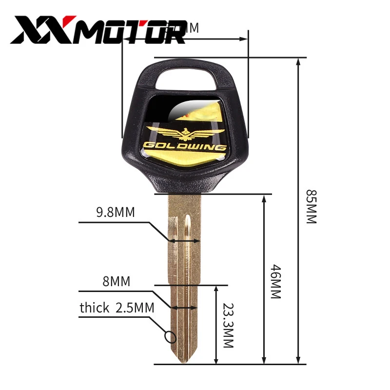 Пустой ключ для мотоцикла Uncut Blade HONDA GOLDWING GL1500 GL 1500 GL1800 1800 Gold Wing 2001 2011|Замки и