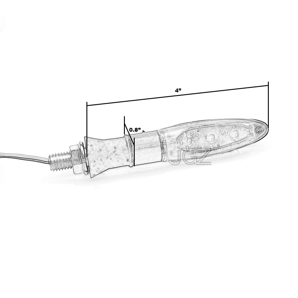 Пара мотоциклетных индикаторов мигалка лампа указателя поворота светодиодные фонари универсальные для Yamaha